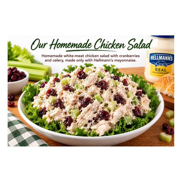 Our Homemade Chicken Salad (0.25 lb. increments).