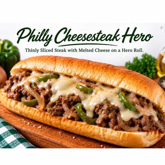Philly Cheesesteak Hero.