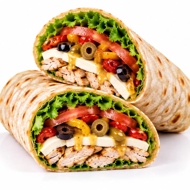 Grilled Chicken and Fresh Mozzarella Wrap.