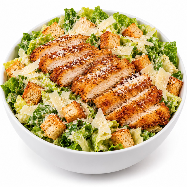 Chicken Cutlet Caesar Salad.