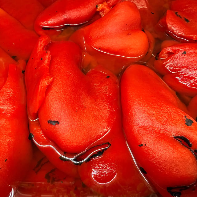 Roasted Red Peppers.