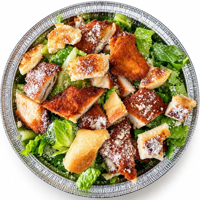 Chicken Cutlet Caesar Salad.
