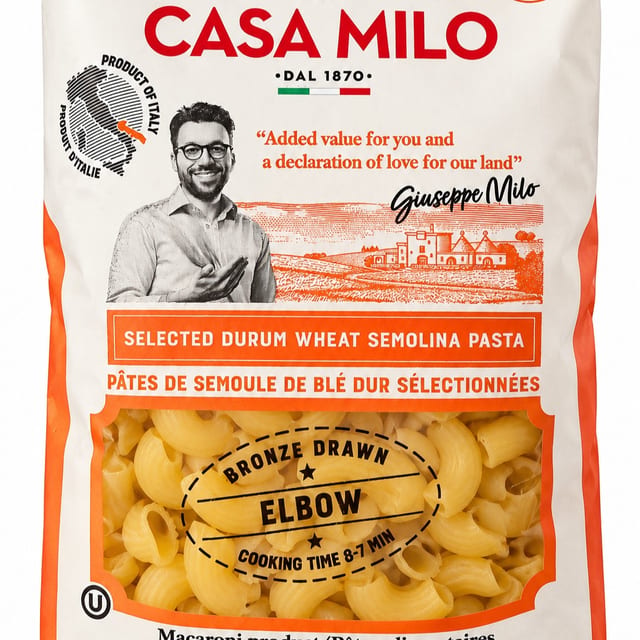 Casa Milo Elbow Pasta.