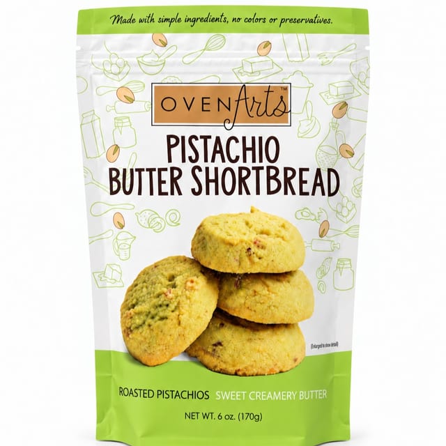 Ovenarts Pistachio Butter Shortbread - 6 Oz..