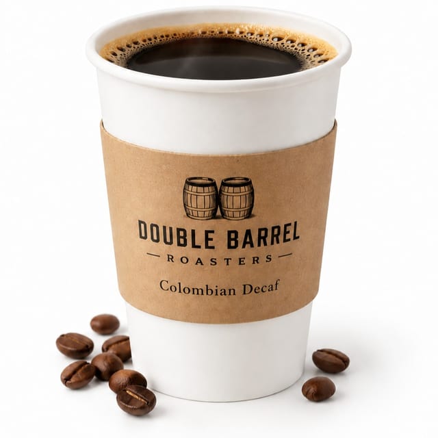 Double Barrel Colombian Decaf – 16 Oz..