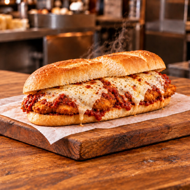 Chicken Parmesan Hero.