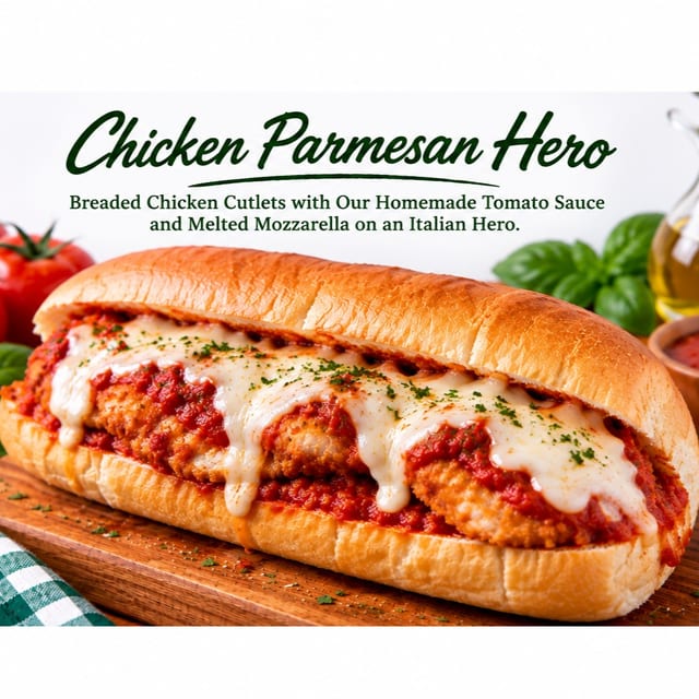 Chicken Parmesan Hero.