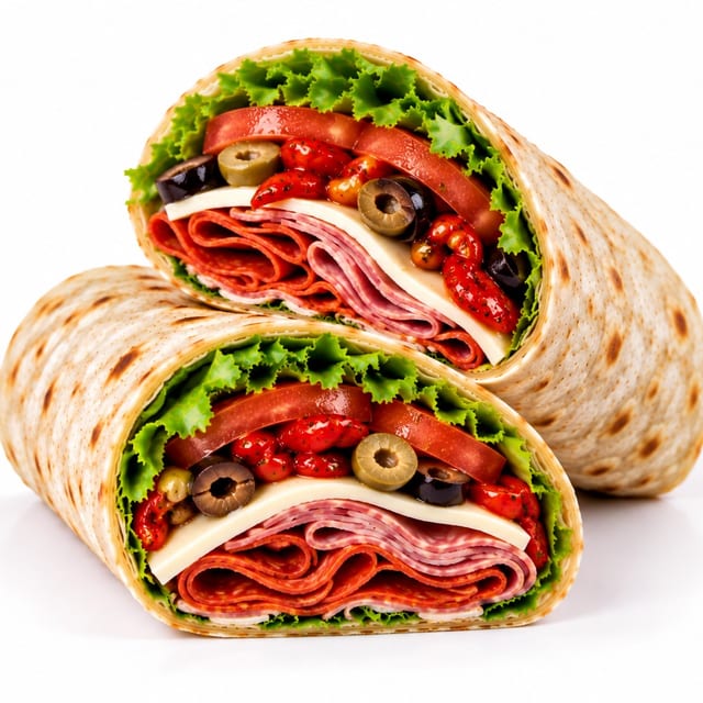 Pepperoni and Salami Wrap.