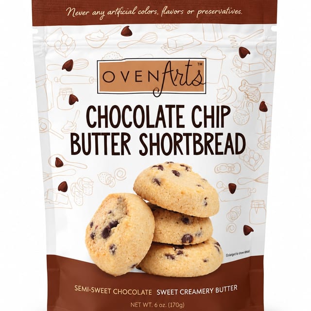 Ovenarts Chocolate Chip Butter Shortbread - 6 Oz..