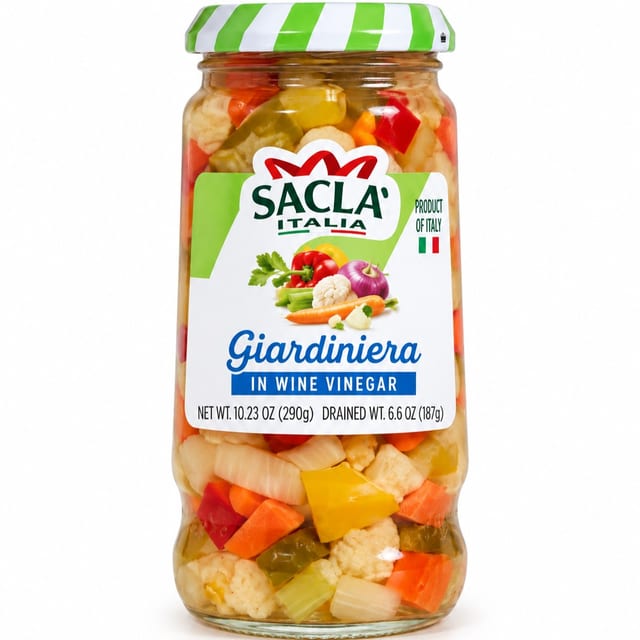 Sacla Italia Giardiniera in Wine Vinegar - 10.23 Oz.