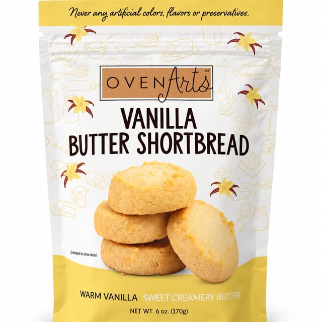 Ovenarts Vanilla Butter Shortbread - 6 Oz..