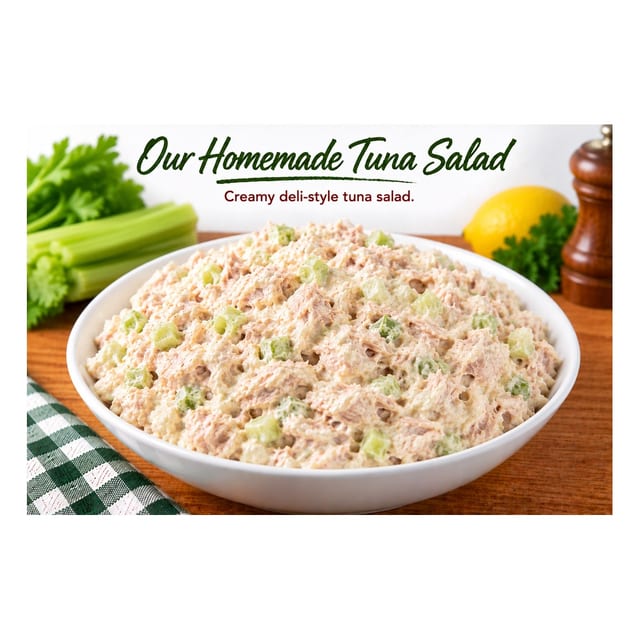 Our Homemade Tuna Salad (0.25 lb. increments).